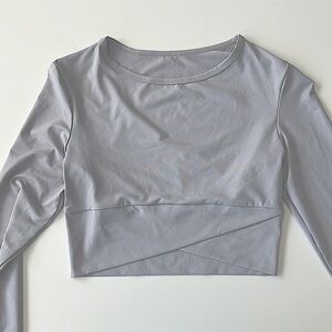 Size Small Light Grey Long Sleeve Gym shirt